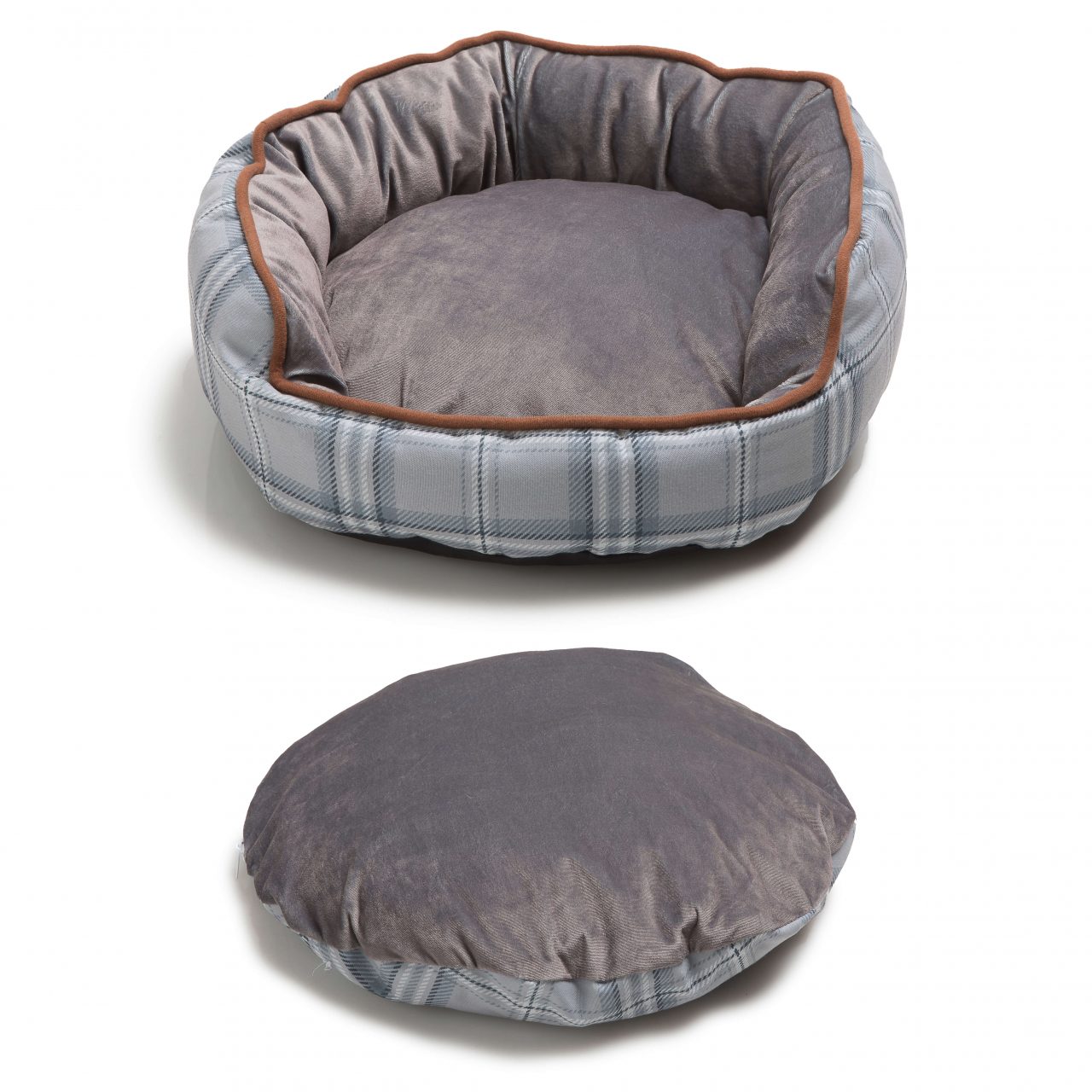 Coș câine ELEGANCE GENTLE DOG, 60 diametru, gri - imagine 2