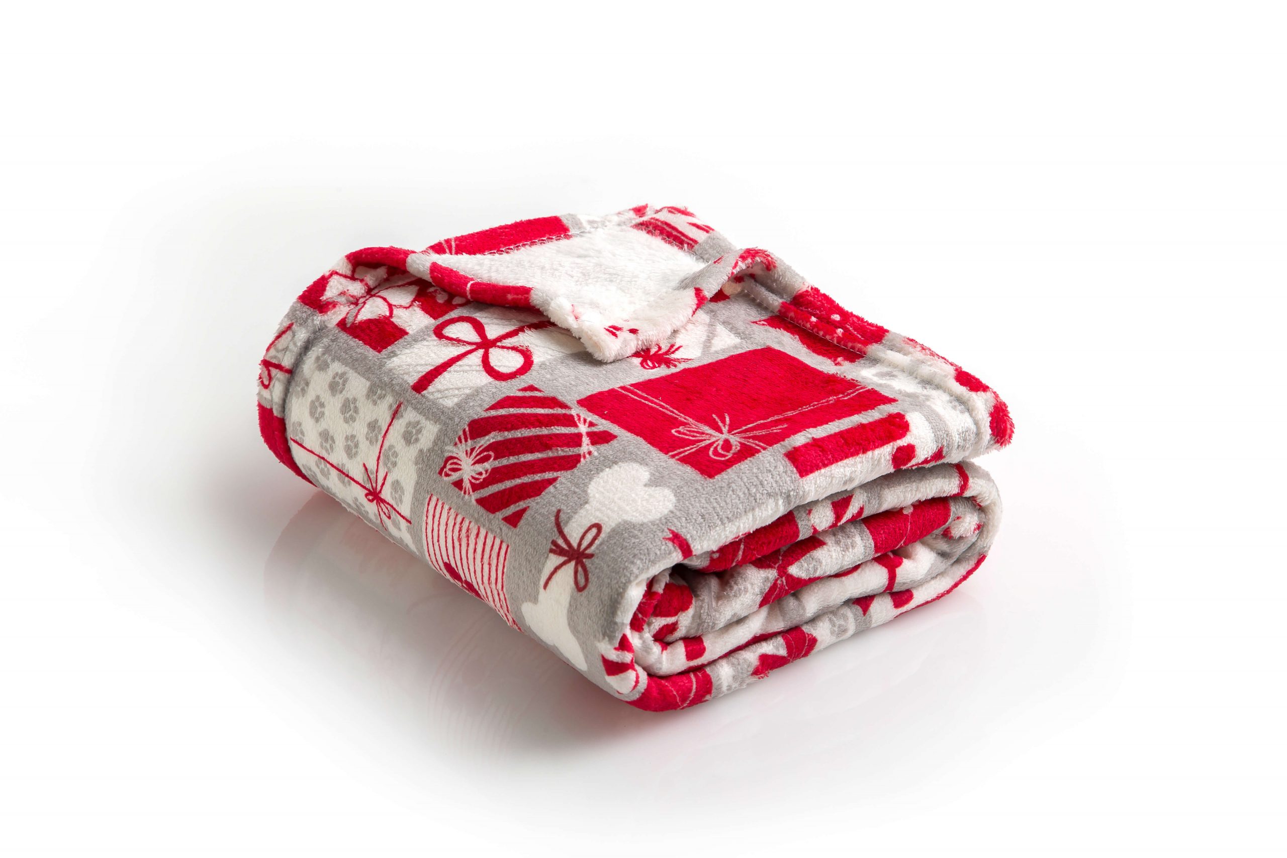 B75023STD11470295 Pătură moale pentru câine sau pisica TRENDY RUDOLPH, 100x140, roșu - imagine 1