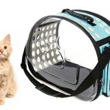 Geanta de Transport pentru Caine sau Pisica ALBASTRU - TRANSPARENT AG644M