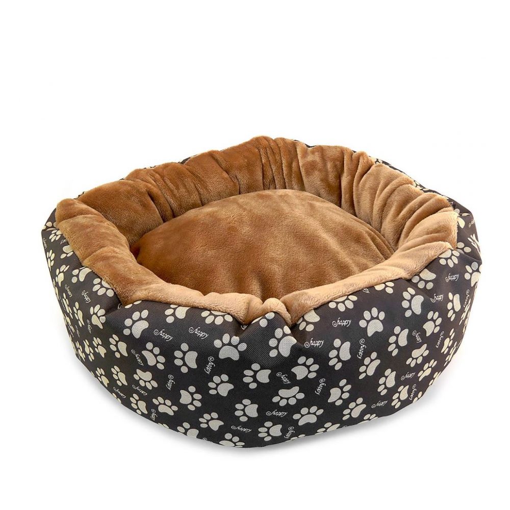 Culcus-moale-cu-perna-pentru-caine-pisica-crem-50-cm-1.jpg Culcus moale cu perna, pentru caine/pisica, culoare crem-maron, impermeabil, baza antiderapanta, 50 cm - imagine 1