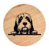 Tablou gravat pe lemn, caine rasa 'PETIT BASSET GRIFFON VENDEEN'