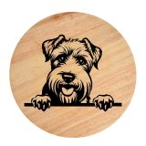 Tablou gravat pe lemn, caine rasa 'SEALYHAM TERRIER'