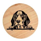 Tablou gravat pe lemn, caine rasa 'TREEING WALKER COONHOUND'