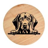 Tablou gravat pe lemn, caine rasa 'WEIMARANER'