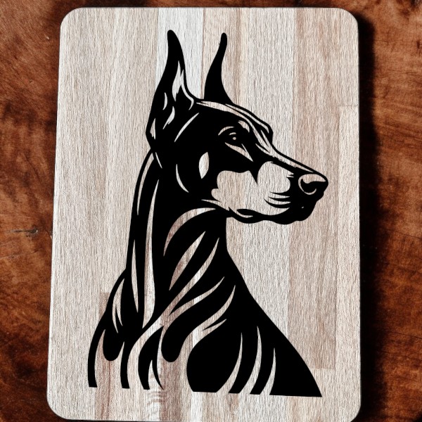 doberman1-svg (1).png-Photoroom Tablou gravat pe lemn, tocator de lemn caine DOBERMANN - imagine 4