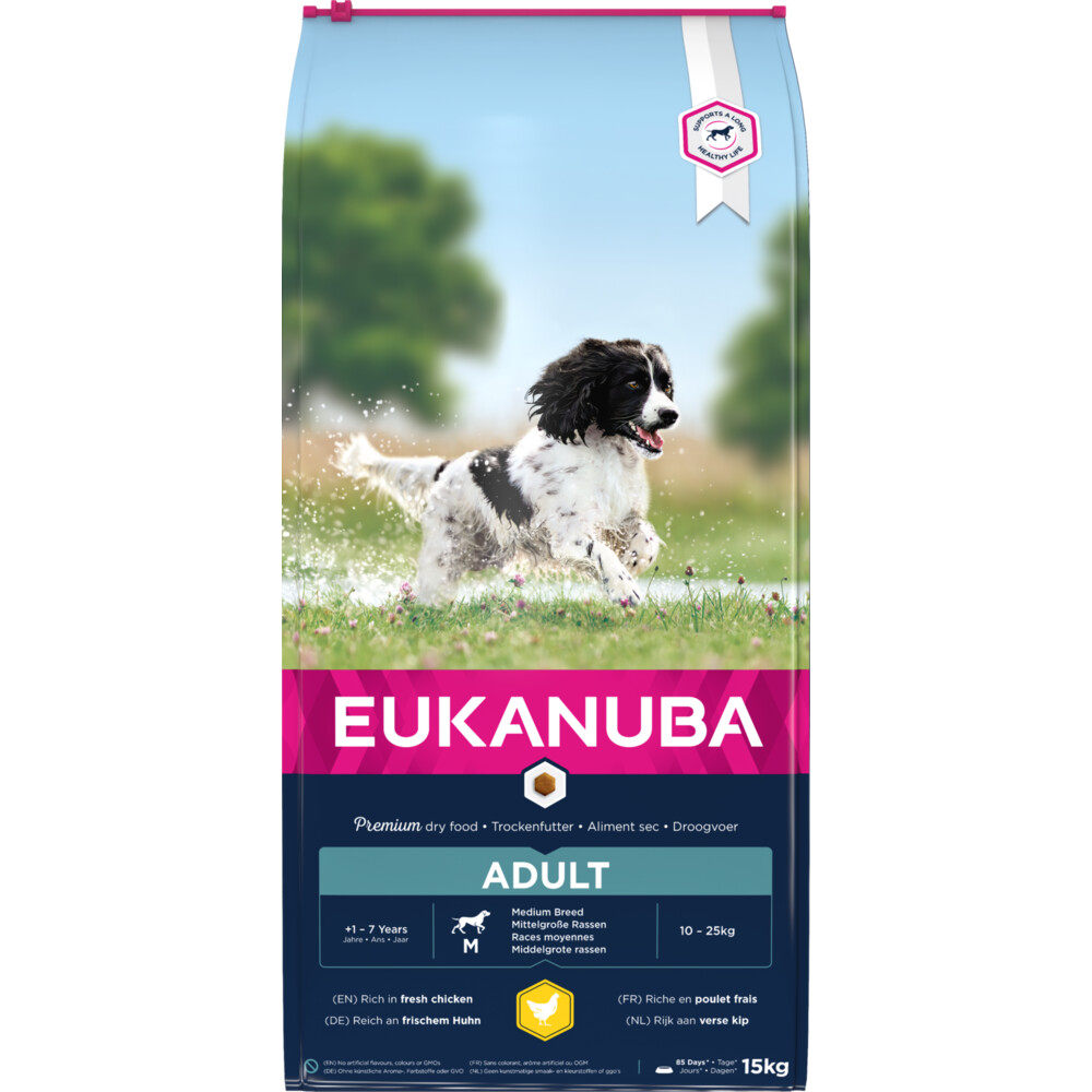 Hrana uscata Caine EUKANUBA Adult Medium Breed Chicken 15kg Hrana uscata Caine EUKANUBA  Adult Medium Breed Chicken 15kg - imagine 1