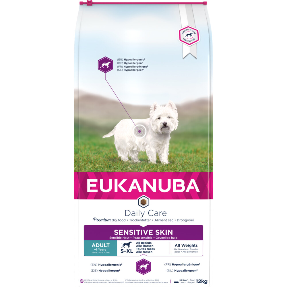 Hrana uscata Caine EUKANUBA Adult Sensitive Skin Daily Care Chicken 12kg Hrana uscata Caine EUKANUBA  Adult Sensitive Skin Daily Care Chicken 12kg - imagine 1