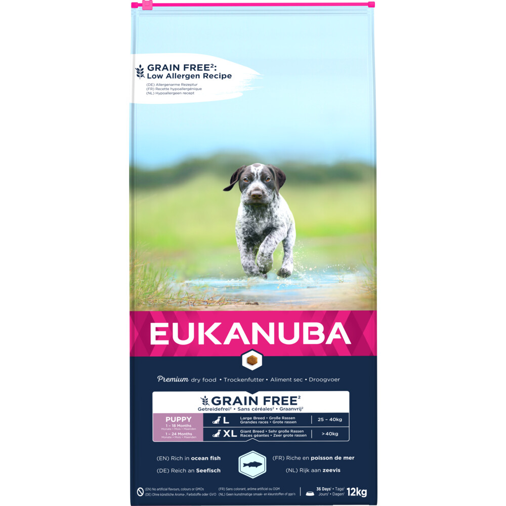 Hrana uscata Caine EUKANUBA GRAIN FREE Puppy Large Breed Ocean Fish 12kg Hrana uscata Caine EUKANUBA GRAIN FREE  Puppy Large Breed Ocean Fish 12kg - imagine 1