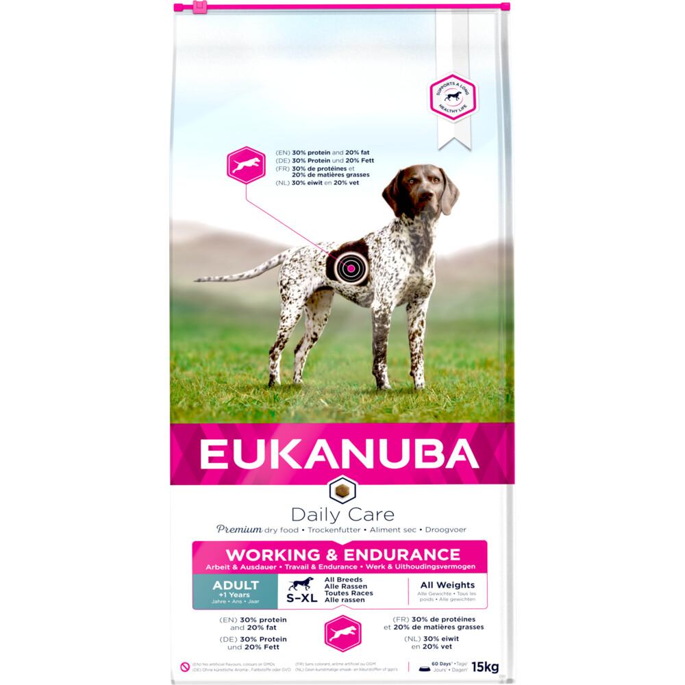 Hrana uscata Caine EUKANUBA Working & Endurance Daily Care Chicken 15kg Hrana uscata Caine EUKANUBA  Working & Endurance Daily Care Chicken 15kg - imagine 1