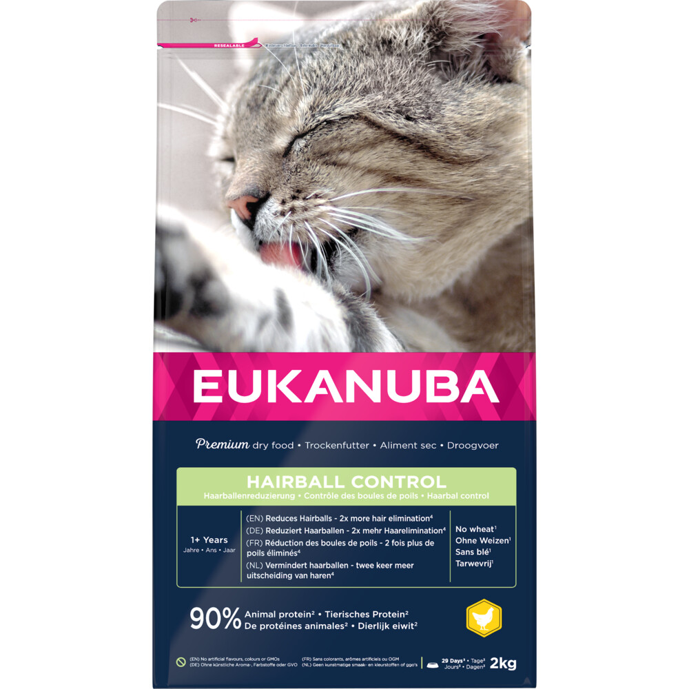 Hrana uscata Pisica EUKANUBA Adult Hairball Control Chicken 2kg Hrana uscata Pisica EUKANUBA  Adult Hairball Control Chicken 2kg - imagine 1