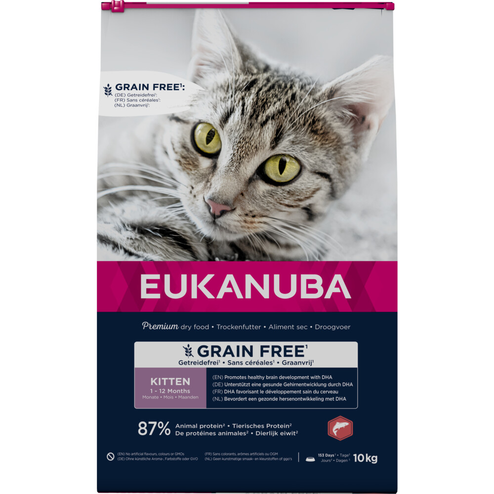 Hrana uscata Pisica EUKANUBA Kitten Grain Free cu Somon 10kg Hrana uscata Pisica EUKANUBA  Kitten Grain Free cu Somon 10kg - imagine 1