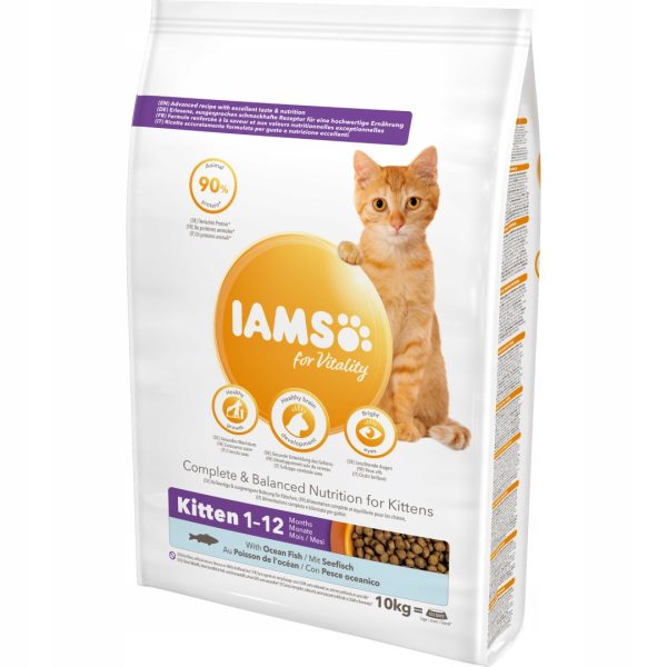 IAMS Hrană uscată pentru pisoi ,cu pește oceanic–10 kg-1