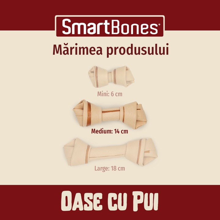Recompese pentru caini SmartBones, Chicken Mini, 8 buc-7 Recompese pentru caini SmartBones, Chicken Large, 1 buc - imagine 2