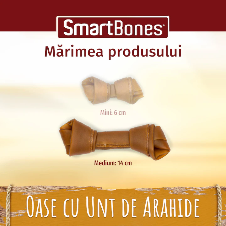 Recompese pentru caini SmartBones, PeanutButter Medium, 2 buc-5 Recompese pentru caini SmartBones, PeanutButter Medium, 2 buc - imagine 2